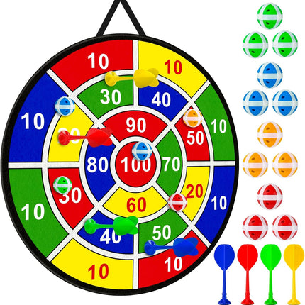 Large 29" Dart Board for Kids with Sticky Balls & Darts, Ages 3–12