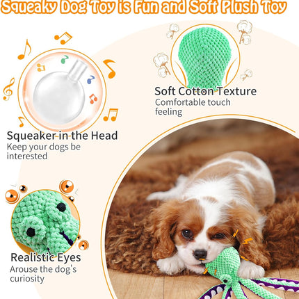 Large Plush Squeaky Dog Toy – Soft Fabric for Small to Large Dogs