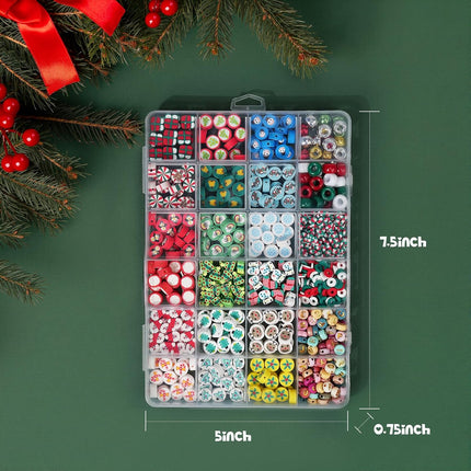 800PCS Christmas Beads Bracelet Kit – DIY Jewelry Craft for Girls & Kids