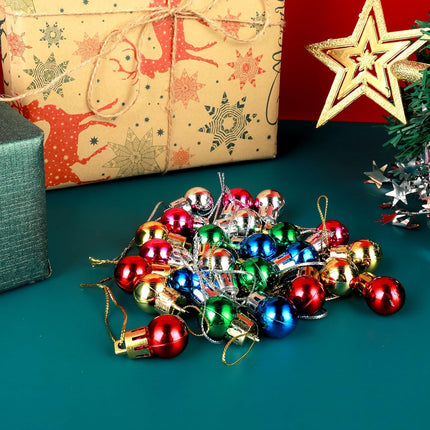 48PCS Mini Christmas Balls – 0.79" Colorful Tree Ornaments for Holiday