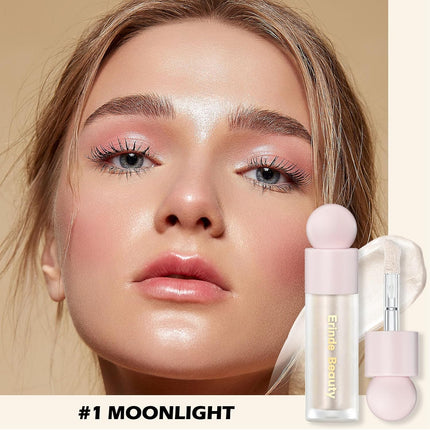 Liquid Highlighter & Bronzer Stick 01 Moonlight, Lightweight Blendable Cream Illuminator, Cruelty-Free