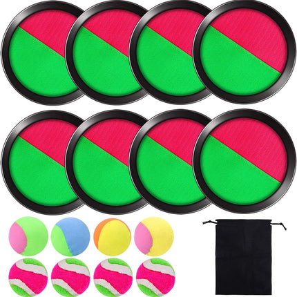 4 Set Toss Catch Paddle Ball Game Beach Outdoor Sports Toy with Bag
