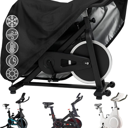Exercise Bike Cover, Waterproof Stationary Bicycle Cover with Drawstring, 56x49x23in