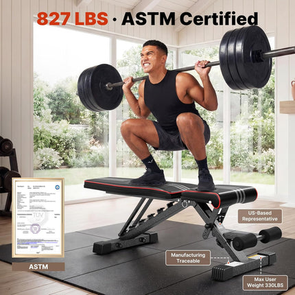 Home Gym Weight Bench 98% Pre-Assembled with 84 Adjustable Positions