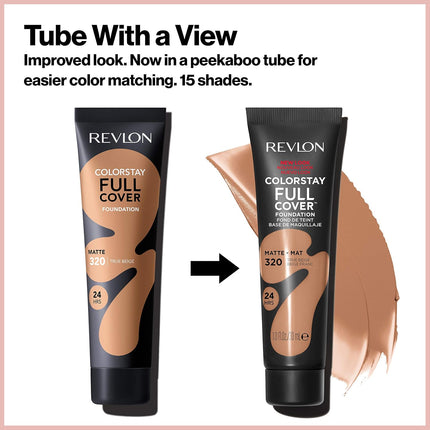ColorStay Full Cover Foundation 200 Nude, Full Coverage Matte Longwear, 1 Fl Oz