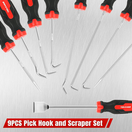 9Pcs Precision Pick and Hook Set – Scraper, Magnetic Telescoping Tools for Automotive