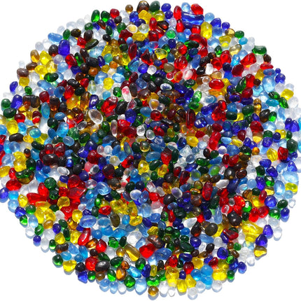 Colourful Sea Glass Stones 14oz Clear Glass Pebbles for Aquariums Vases Crafts Decor
