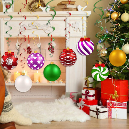 36-Piece Christmas Hanging Foil Swirl Decorations Party Ceiling Decor for the Holidays