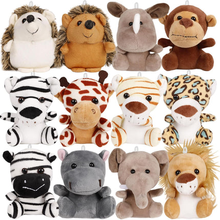 12-Pack Mini Plush Toys – 4.5" Small Stuffed Animals for Kids & Party Favors