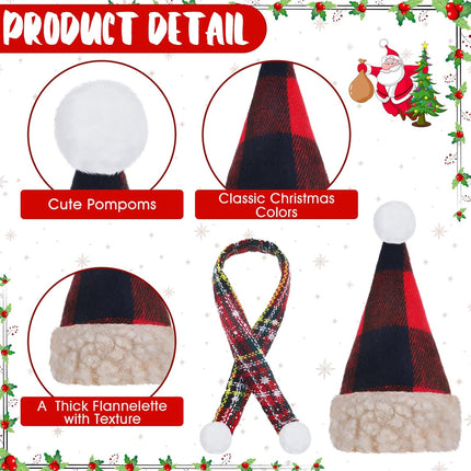 8PCS Mini Knit Doll Hats & Scarves – Cute DIY Craft Decor for Winter Gifts