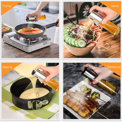 2 Pack Olive Oil Sprayer Bottles Refillable Cooking Oil Mister for Kitchen