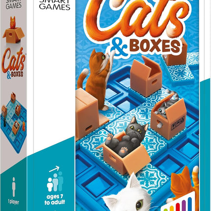 Cats & Boxes Logic Puzzle Game with 60 Challenges for Kids Ages 7+