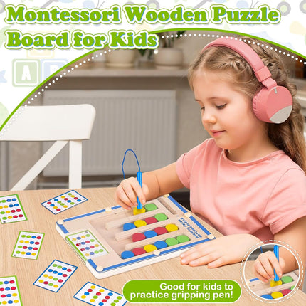 Montessori Magnetic Wooden Toys for Kids Age 3-7 Educational Preschool Puzzle Game