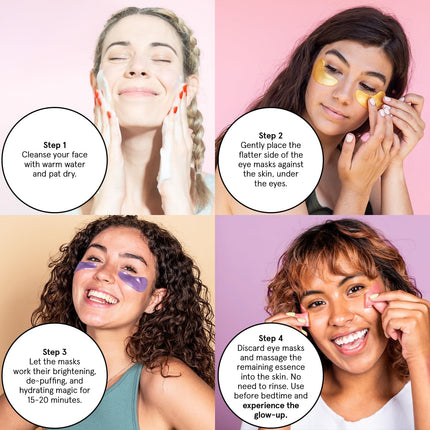 Retinol Under Eye Patches 6 Pairs for Dark Circles Puffiness Hydrating Care