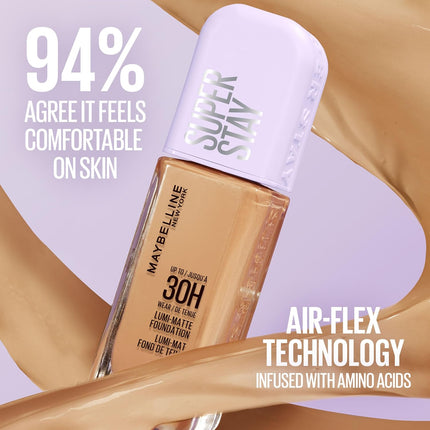 Super Stay Lumi-Matte Foundation 110, Lightweight Buildable Full Coverage, 30HR Wear Makeup