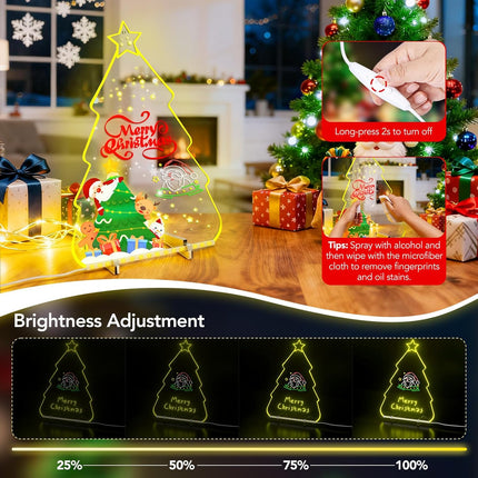 LED Drawing Board for Kids – Light-Up Acrylic Dry Erase Board Xmas Gift