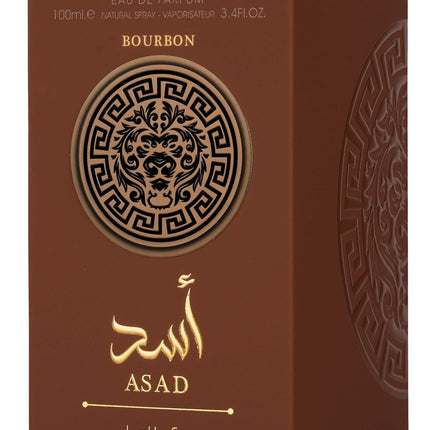 Lattafa Asad Bourbon Perfume Unisex 100ml Eau de Parfum Spray Vanilla Amber Fragrance