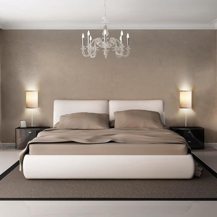 Set of 2 Plug In Wall Sconces 2700K 4000K 5000K Linen Fabric Shades On/Off