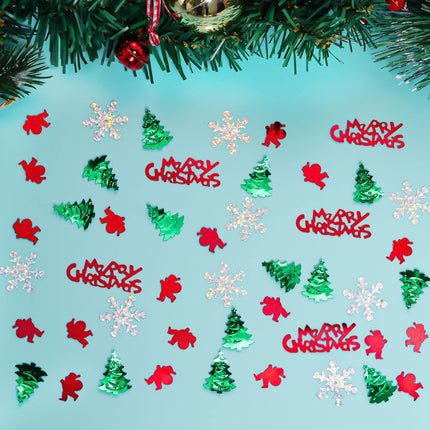 60g Christmas Confetti Mix – Glitter Snowflake, Star, Elk & Santa Table Décor