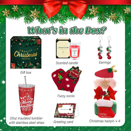 Christmas Gifts for Her 2024 – Unique Gift Basket with 20 oz Tumbler for a Special Xmas Surprise