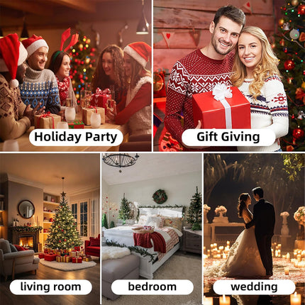 2 Set Mini LED Snowflake Lamps – Dynamic Christmas Projection Lights, Ideal for Holiday Décor