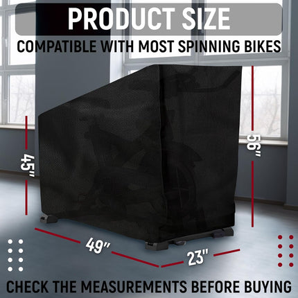Exercise Bike Cover, Waterproof Stationary Bicycle Cover with Drawstring, 56x49x23in