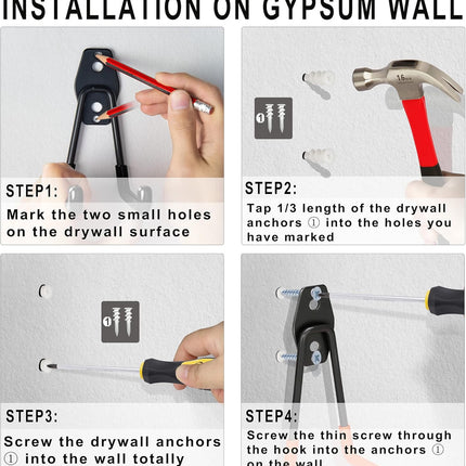 16-Pack Steel Garage Storage Hooks – Heavy Duty Anti-Slip Wall Mount