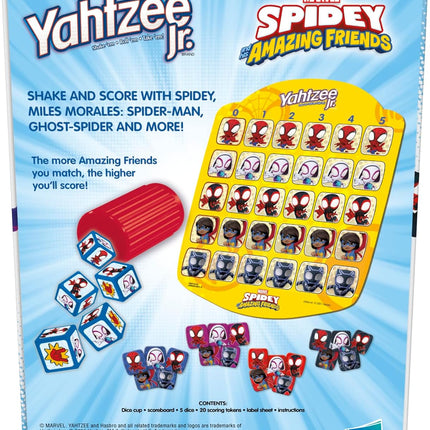 Spidey & His Amazing Friends Yahtzee Jr. Marvel Board Game for Kids 4+
