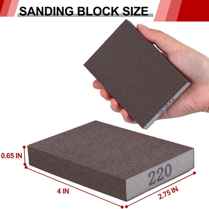 8pcs Sanding Sponges – Assorted Grit Blocks for Wood, Metal & Furniture