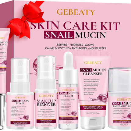 6-Pc Korean Snail Mucin Skincare Set – Anti-Aging, Hydrate & Repair