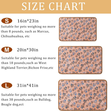 1-Pack 3 Super Soft Fleece Pet Blankets – Paw Print Throw for Dogs & Cats