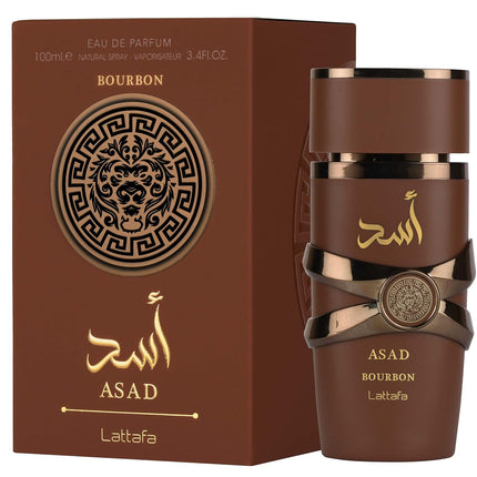 Lattafa Asad Bourbon Perfume Unisex 100ml Eau de Parfum Spray Vanilla Amber Fragrance
