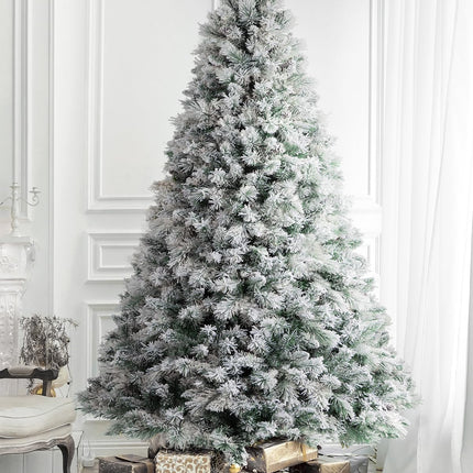 1.45FT Snow Flocked Artificial Christmas Tree | Unlit Full Spruce Branches