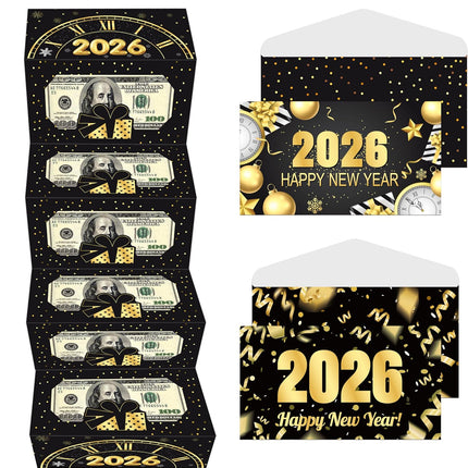 3-Piece New Year 2026 Gift Card Holders – Cash Envelopes for NYE Party