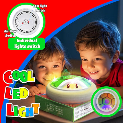 Hover Soccer Ball with LED Lights Indoor Air Power Soccer Toy for Kids 3-12