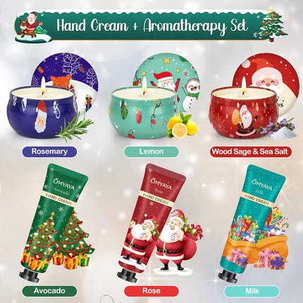 Christmas Bulk Gifts – Scented Candles & Travel Hand Cream Set for Women