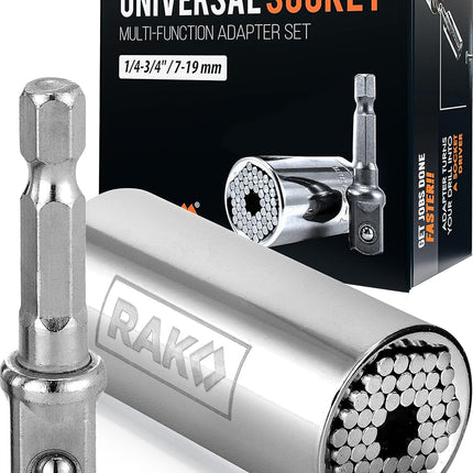 Super Universal Socket Tool – 7-19mm Wrench Set with Drill Adapter, Gift for Men