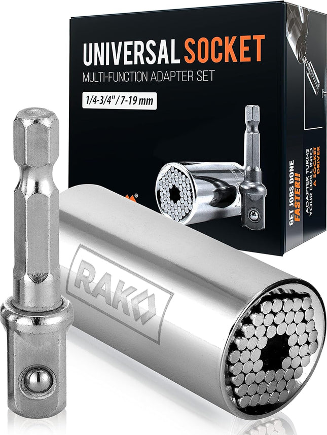 Super Universal Socket Tool – 7-19mm Wrench Set with Drill Adapter, Gift for Men