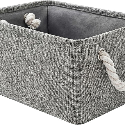 Gray Fabric Storage Cubes for Shelves – Small Organizer for Home & Nursery