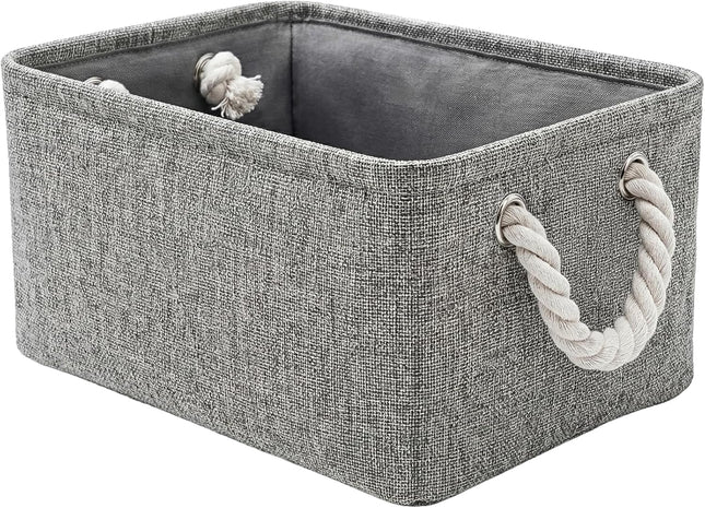 Gray Fabric Storage Cubes for Shelves – Small Organizer for Home & Nursery