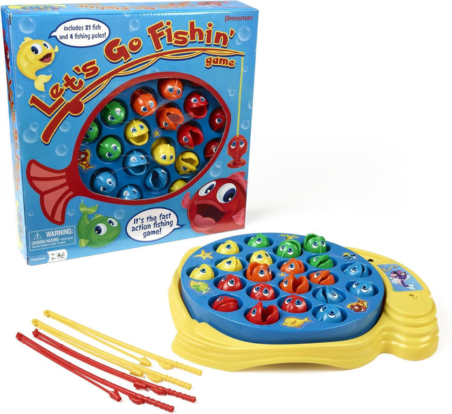 Let's Go Fishin' – Original Fast-Action Game by Pressman, 1-4 Players