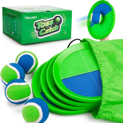 Upgraded Toss and Catch Ball Set – Sturdy Outdoor Pool & Beach Toy for Kids