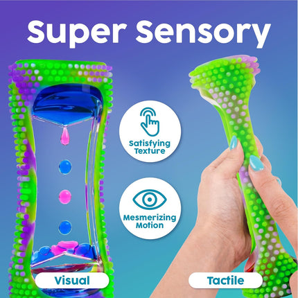 Glow in the Dark Liquid Motion Bubble Timer Sensory Fidget Toy for Desk Travel
