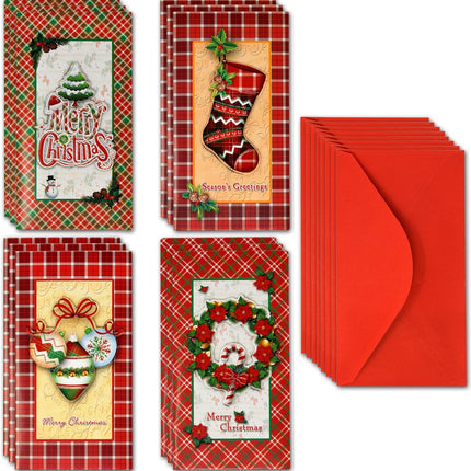 12 Christmas Gift Card Holders – Money Holders with Envelopes, 4 Assorted Pop Designs