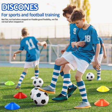 Sports Training Cones, Disc Markers with Bag for Soccer Basketball Games