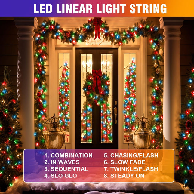 210 LED 4-Color Outdoor String Lights 70FT 8 Modes Waterproof Xmas Party