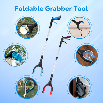 Extra Long Grabber Reacher – 32" Foldable Gripper for Trash, Recovery & Gifts