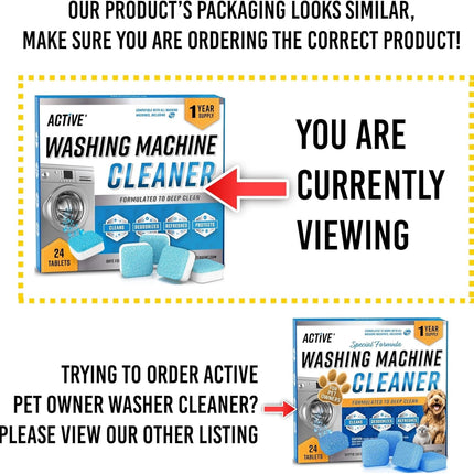 Washing Machine Cleaner Tablets 24 Pack HE Washer Descaler 12 Month Supply