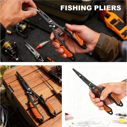Fishing Fillet Knife Set for Beginners, Pliers, Measuring Tape & Non-Slip Grip Knife