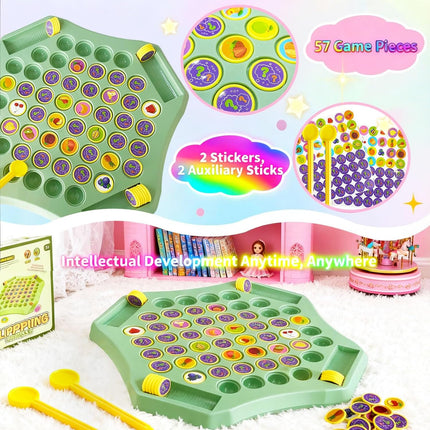 54PCS Fruit Flip Chess Memory Game Matching Board Game for Kids Family